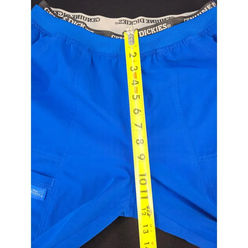 Dickies EDS Women's Royal Blue Scrub Pants Size S Stretch Jogger Zip Hem Pockets